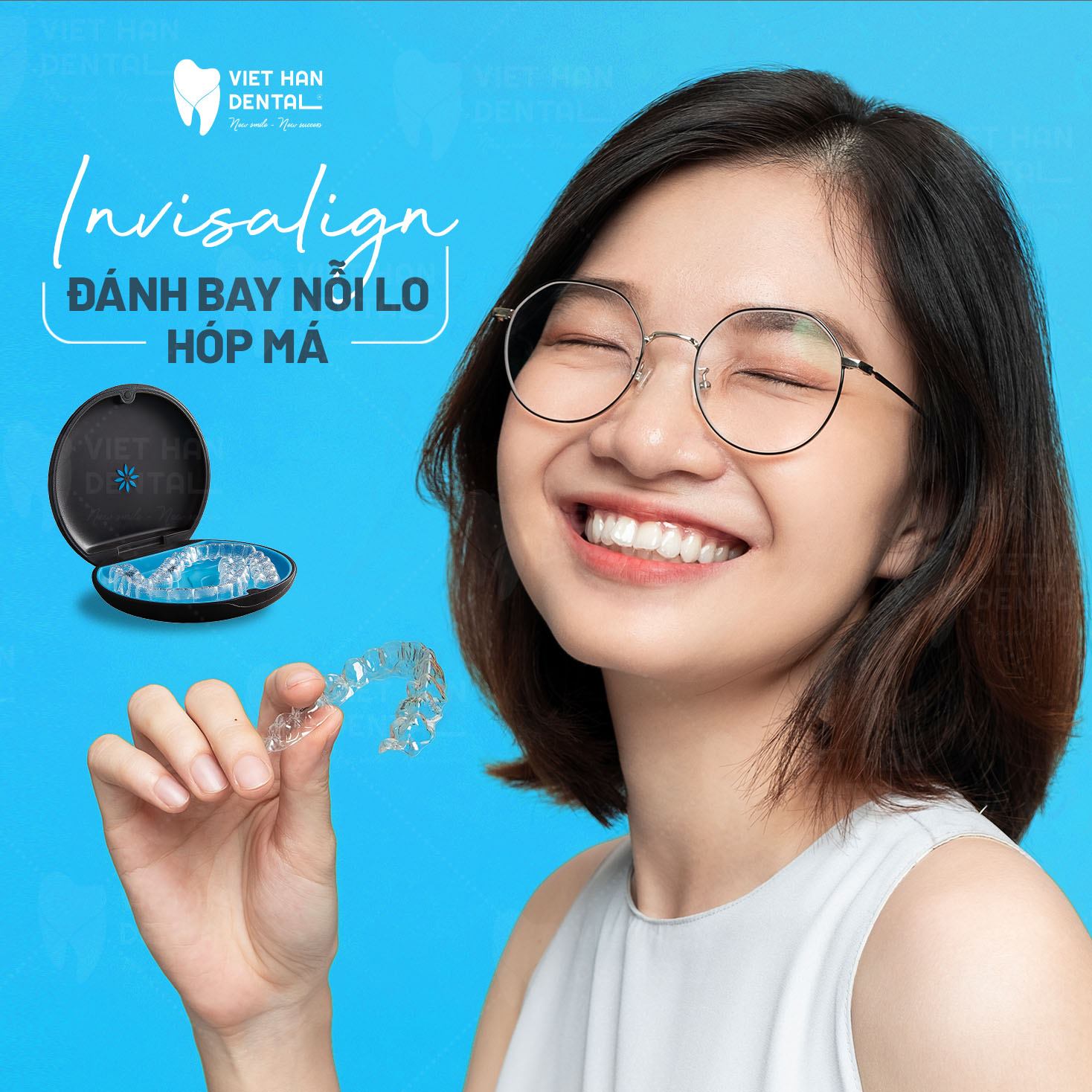 Niềng răng Invisalign không lo hóp má