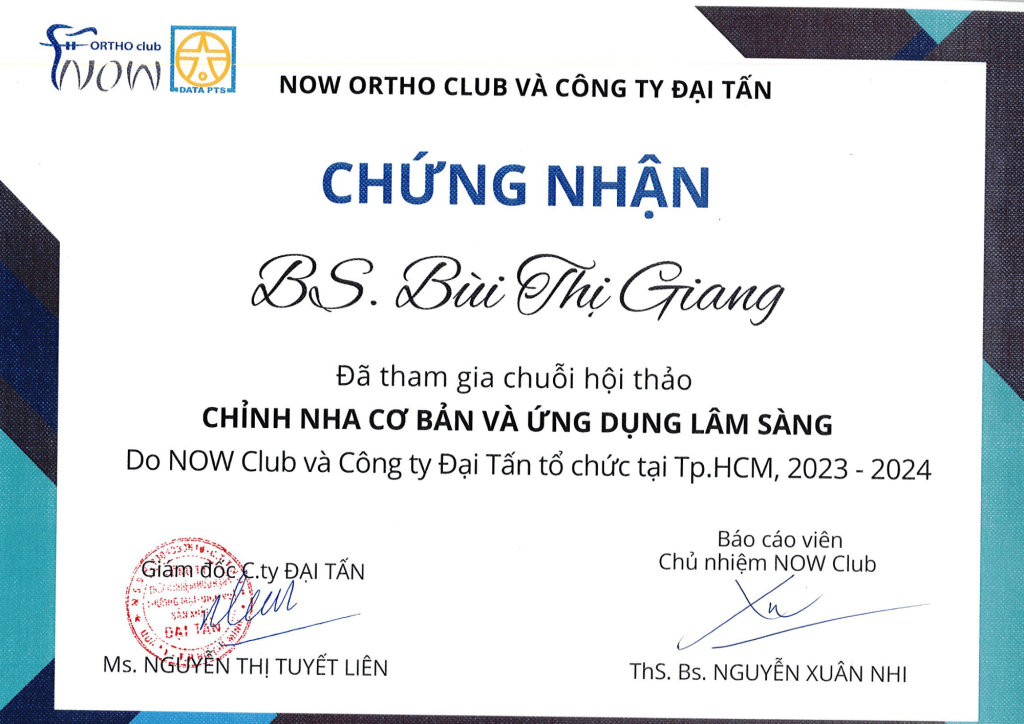 Bằng cấp bác sĩ Giang