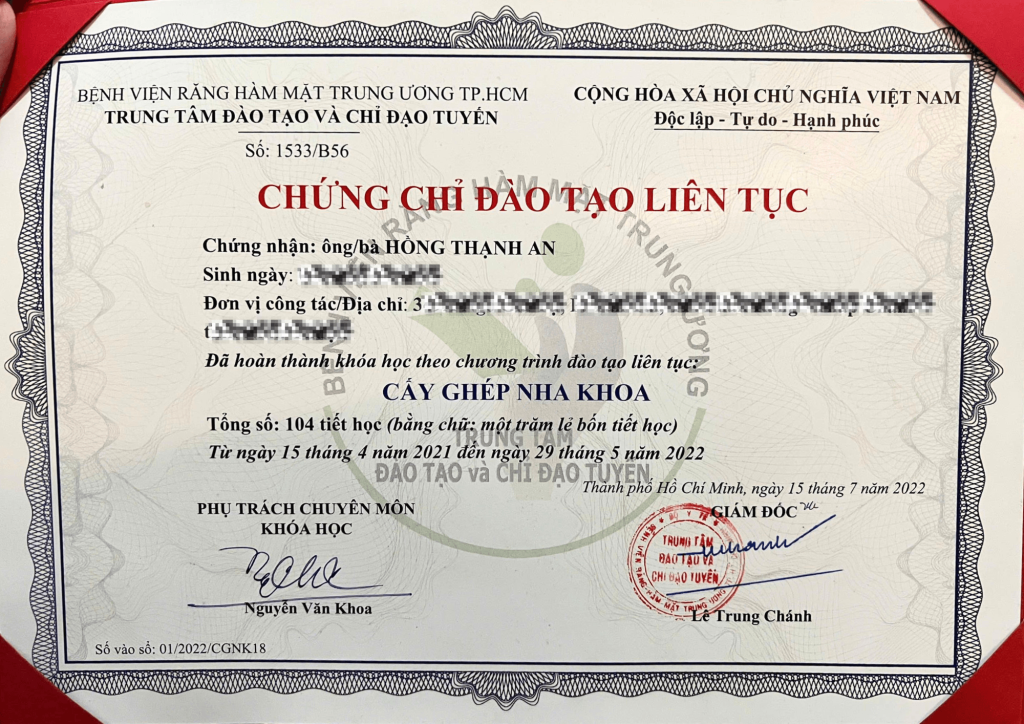 bằng cấp bác sĩ An bằng cấp bác sĩ An